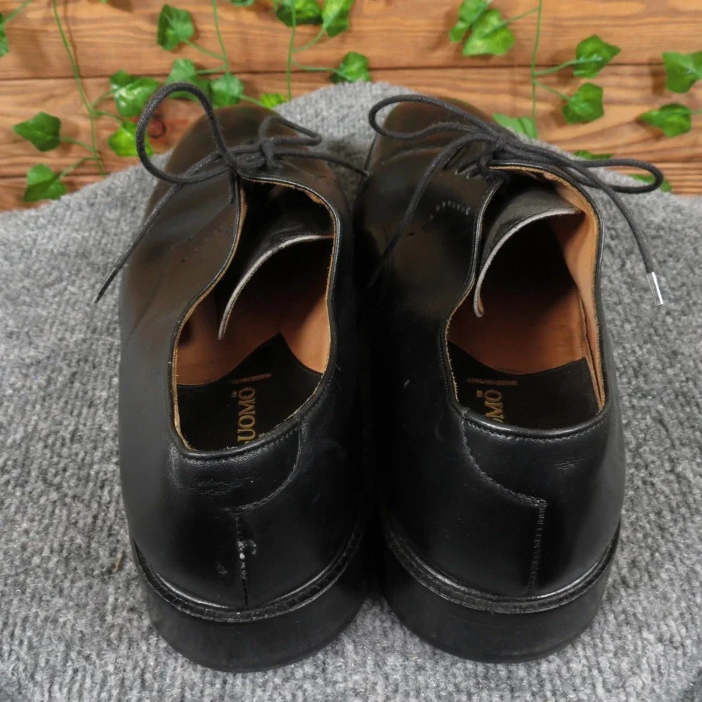 Pronto Uomo Men 11 Black Leather‎ Cap Toe Oxford Dress Shoe Classic Lace-Up